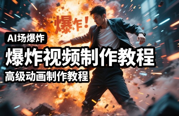 AI场景爆炸视频制作教程,利用人物实拍视频制作出高级的动画特效_乐帮资源库