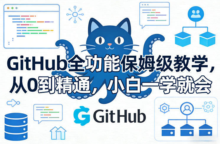 GitHub全功能保姆级教学，从0到精通，小白一学就会_乐帮资源库