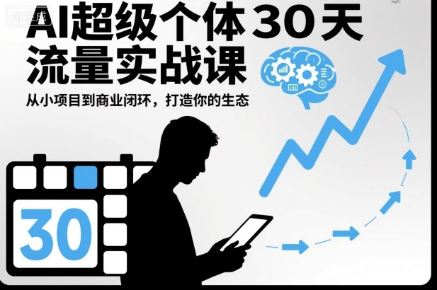 AI超级个体30天流量实战课，从小项目到商业闭环，打造你的生态_乐帮资源库