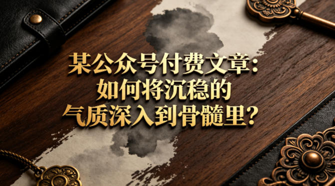 某公众号付费文章：如何将沉稳的气质深入到骨髓里？_乐帮资源库