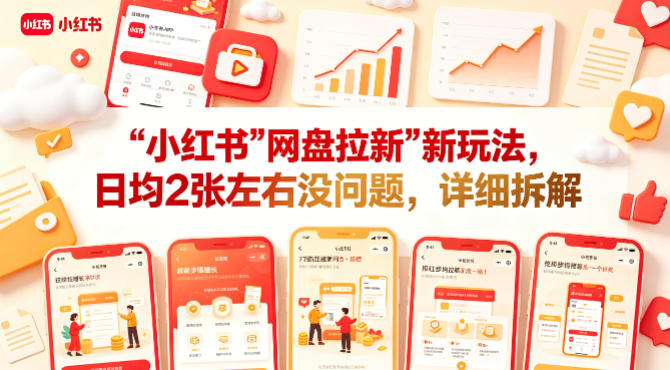 小红书新玩法，日均2张左右没问题，详细拆解_乐帮资源库