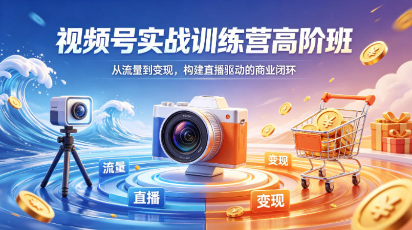 视频号实战训练营高阶班，从流量到变现，构建直播驱动的商业闭环（26年4月）_乐帮资源库