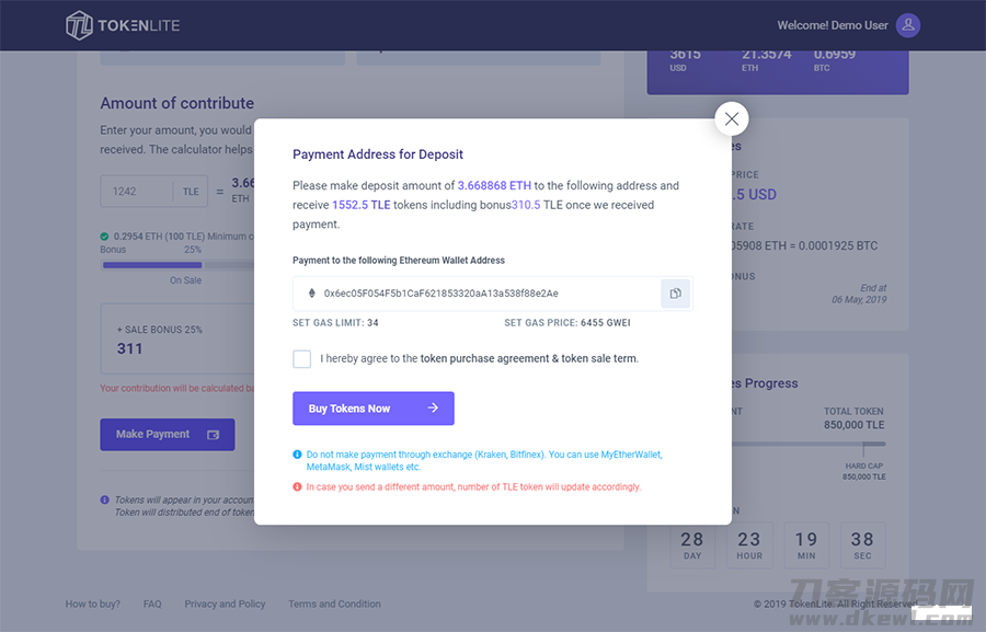 -06-01PHP ICO/STO Token销售管理面板/ICO管理程序开心版_乐帮资源库