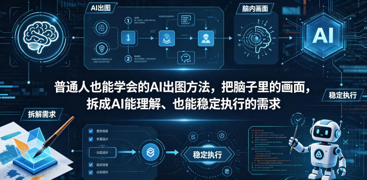 普通⼈也能学会的AI出图⽅法，把脑子里的画面，拆成AI能理解、也能稳定执行的需求_乐帮资源库