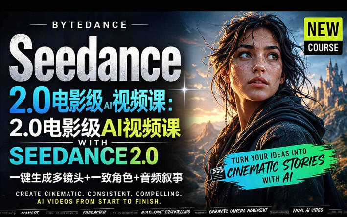 字节跳动的Seedance 2.0 AI电影视频生成制作教程，一键生成多镜头+一致角色+音频叙事-中_乐帮资源库