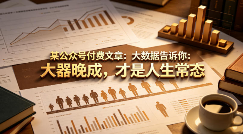 某公众号付费文章：大数据告诉你：大器晚成，才是人生常态_乐帮资源库