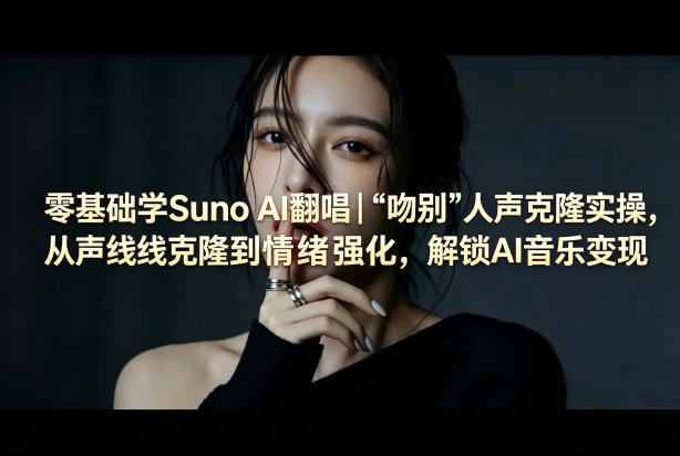 零基础学Suno AI翻唱｜《吻别》人声克隆实操，从声线克隆到情绪强化，解锁AI音乐变现_乐帮资源库