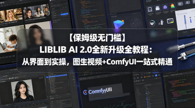 LIBLIB AI 2.0全新升级全教程：从界面到实操，图生视频+ComfyUI一站式精通_乐帮资源库